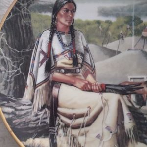The Hamilton collection collector's plate noble American Indian women Minnehaha